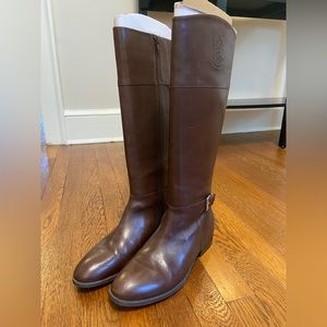 Ralph Lauren brown leather riding boots